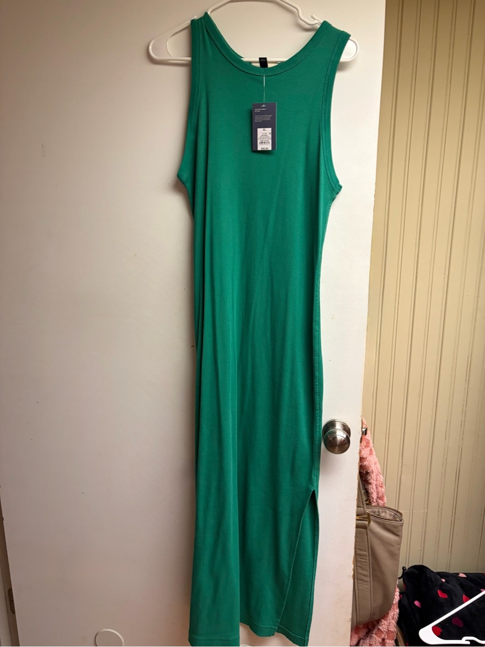 Universal Thread Emerald Green Ribbed Sleeveless Tank Maxi Dress
